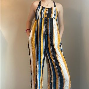 🌸Urban Outfitters Striped Jumpsuit (PRICE DROP)